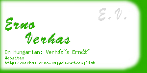 erno verhas business card